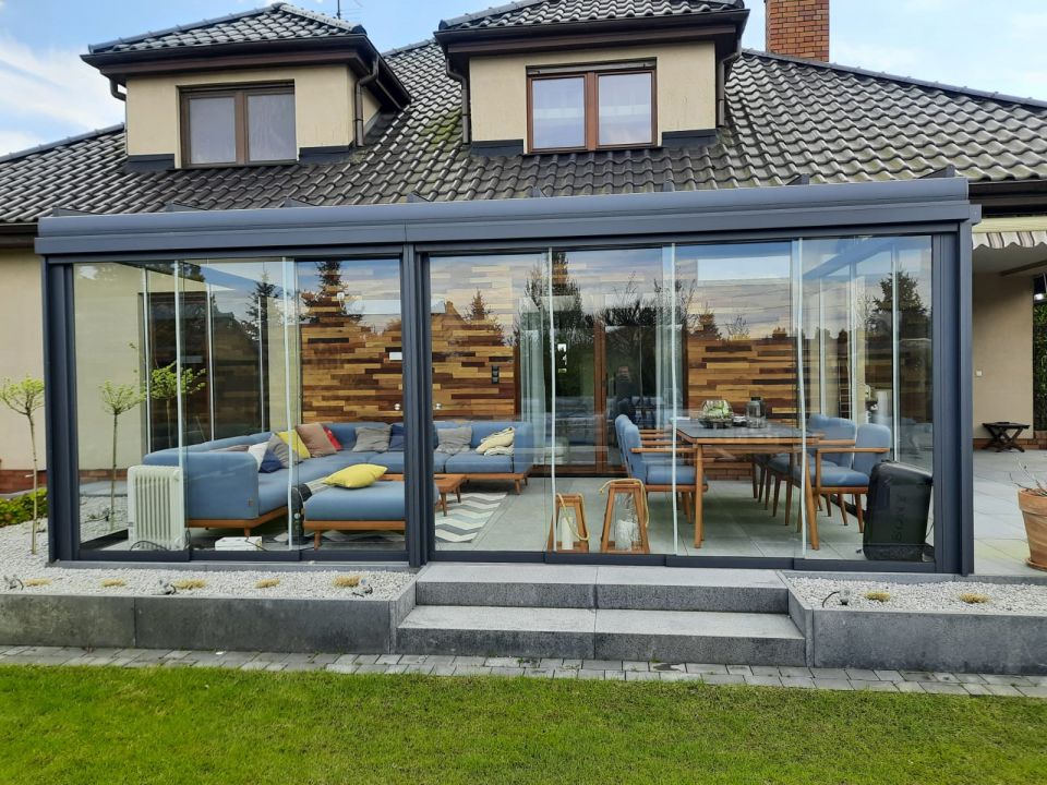 Pergola dach szklany - realizacja